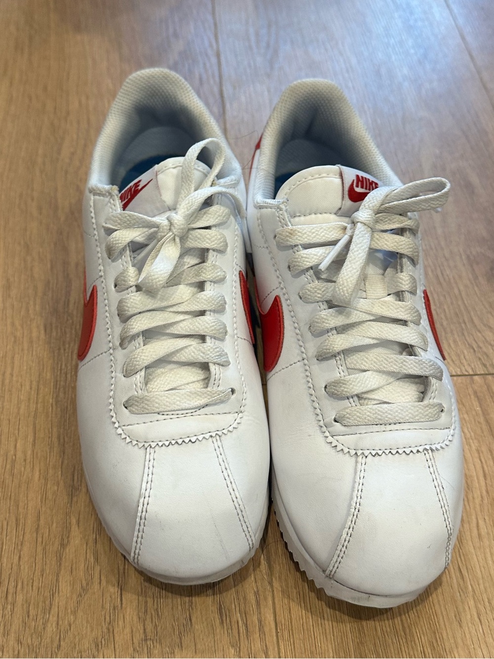 Nike Classic Cortez Leather Forest Gump White Red Lace Up
